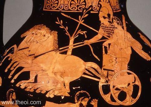 Apotheosis of Heracles | Attic red figure vase painting