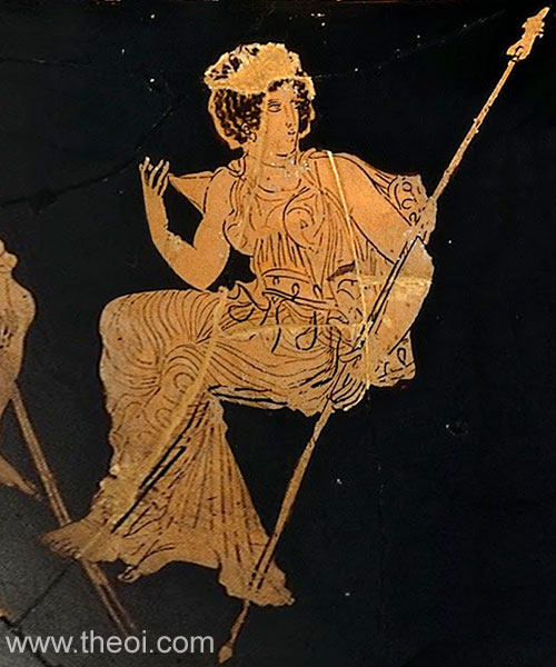 Hygeia or Hygea, goddess of good health | Greek vase, Athenian red figure hydria