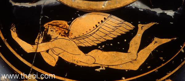 Eros | Attic red figure vase painting