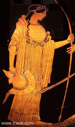 Athena, goddess of war & wisdom | Greek vase, Athenian red figure nolan 