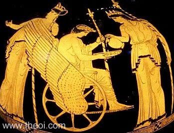 Departure of Triptolemus | Attic red figure vase painting