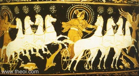 Helius, Eos & Eosphorus | Apulian red figure vase painting