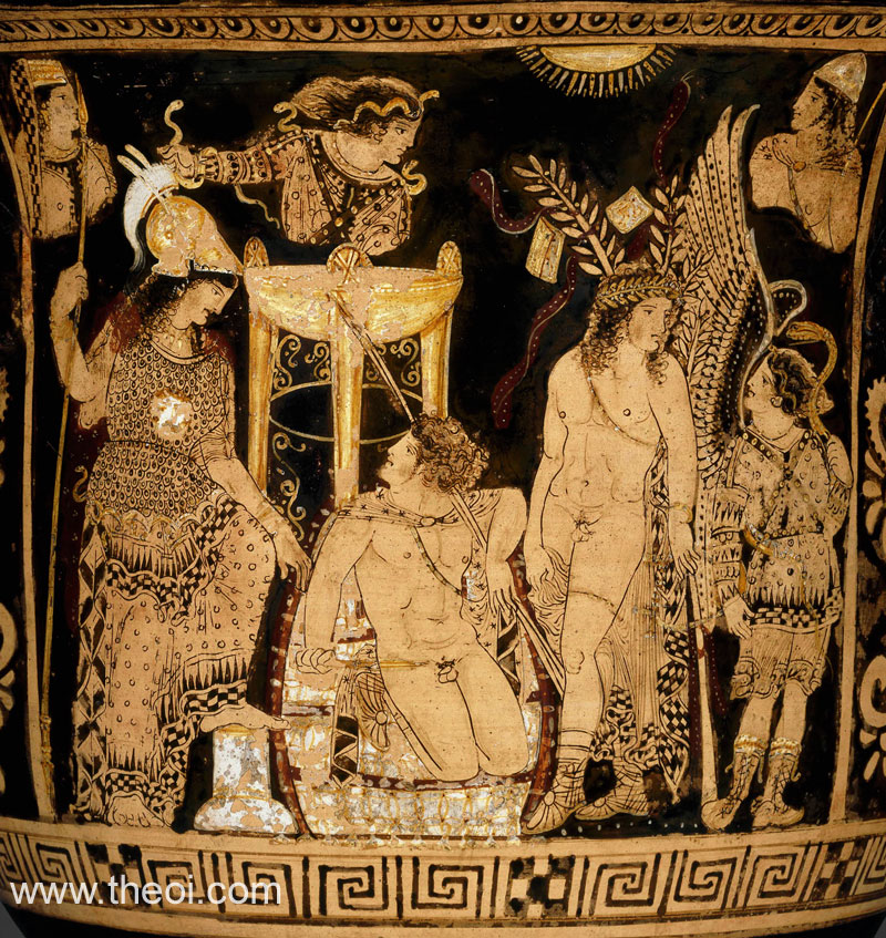 Purification of Orestes | Paestan red figure vase painting