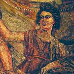 Mnemosyne the Titan Goddess of Memory | Picture from a Greco-Roman mosaic, the woman is labelled Mnemosyne