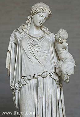Irene & the infant Plutus | Roman copy of Greek statue, original C4th B.C. | Staatliche Antiksammlungen und Glyptotech, Munich