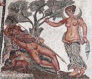 Narcissus | Roman fresco from Pompeii C1st B.C. | Archaeological Museum of Naples