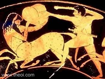 Heracles and the Centaurs | Athenian-red figure kylix C6th B.C. | British Museum, London
