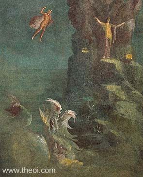 Perseus, Andromeda & the Sea-Dragon | Roman fresco from the Imperial Villa at Boscotrecase C1st B.C. | Metropolitan Museum of Art