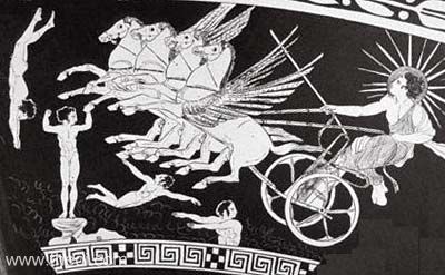 Helius the sun and the star-gods | Athenian red-figure krater C5th B.C. | British Museum, London