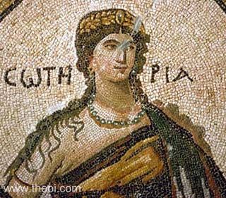 Soteria | Greco-Roman mosaic from Daphne C5th A.D. | Antakya Museum
