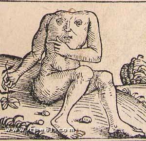 Blemmyes  from the Nurenburg Chronicle 1493