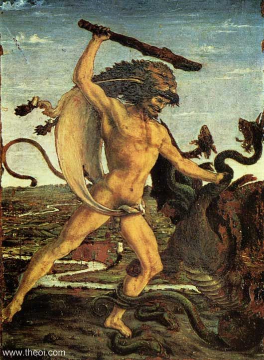 Heracles & the Hydra by Antonio del Pollaiuolo