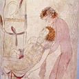 Thanatus & Sarpedon | Greek vase painting