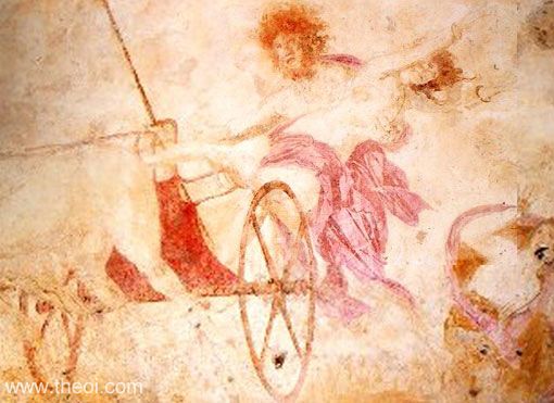 The Rape of Persephone | Greek fresco from Macedonia Tomb C4th B.C. | Museum of the Royal Tombs of Aigai, Vergina