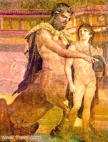 Chiron & Achilles | Greco-Roman fresco