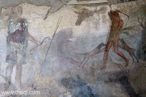 Death of Actaeon | Greco-Roman fresco