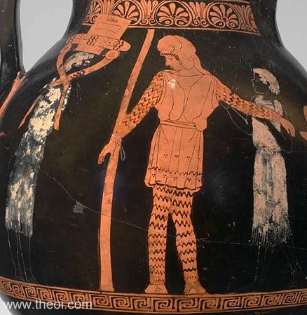 Andromeda & Ethiopians | Attic red figure vase painting