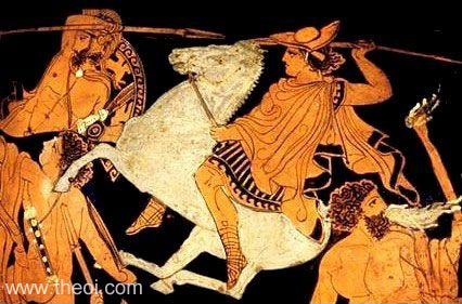 Dioscurus battling Giants | Athenian red-figure amphora C4th B.C. | Musée du Louvre, Paris