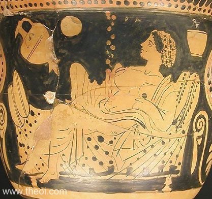 Danae & the Golden Shower | South Italian red figure vase painting