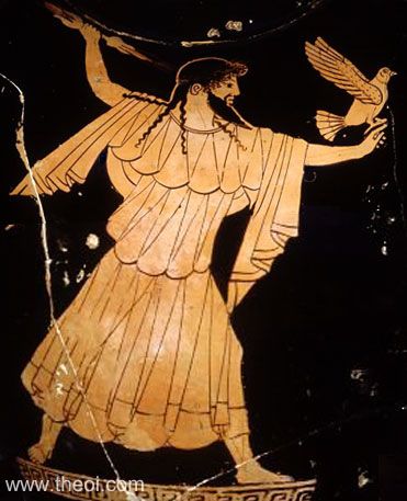 Zeus holding Eagle | Athenian red figure amphora C5th B.C. | Musée du Louvre, Paris