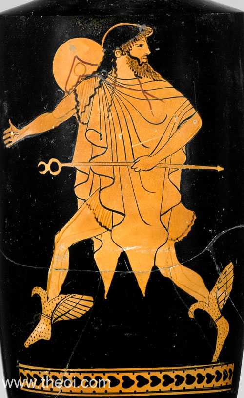 Hermes herald of the gods | Athenian red-figure lekythos C5th B.C. | Metropolitan Museum of Art, New York