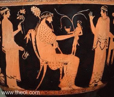 Birth of Dionysus | Attic red figure vase painting