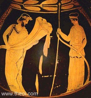 Hades & Persephone | Attic red figure vase painting