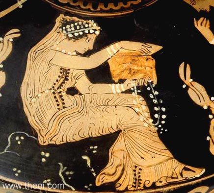 Muse | Paestan red figure vase painting