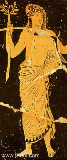 Apollo | Apulian red-figure volute krater C4th B.C. | National Archaeological Museum of Taranto