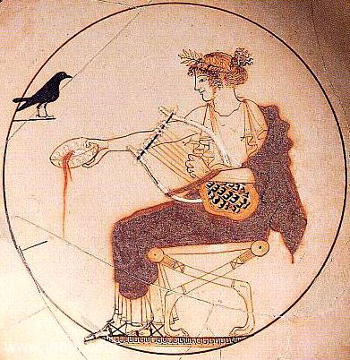 Apollo | Attic red figure vase painting