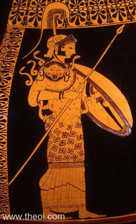 Athena | Attic red figure vase painting