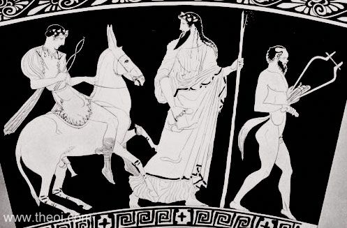 Return of Hephaestus | Attic red figure vase painting