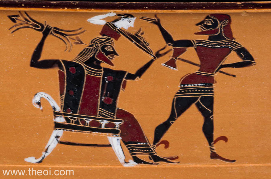 Birth of Athena | Attic black figure vase painting