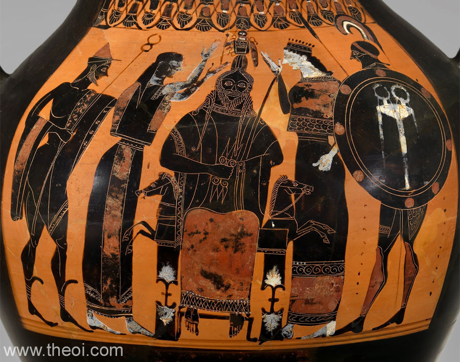 Birth of Athena | Attic black figure vase painting