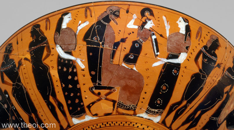 Curetes and the birth of Athena | Athenian black-figure kylix C6th B.C. | Metropolitan Museum of Art, New York