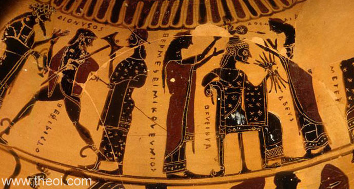 Zeus and the birth of Athena | Athenian black-figure amphora C6th B.C. | Antikensammlung Berlin
