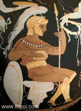 Ares | South Italian red figure vase painting