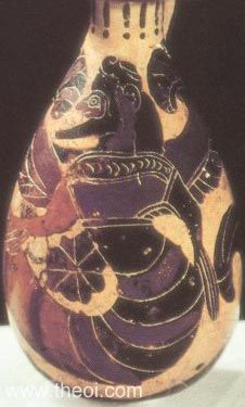 Typhoeus | Greek black figure vase painting