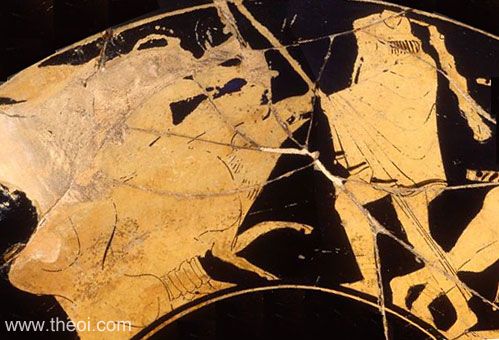 Crommyonian Sow & Theseus | Attic red figure vase painting