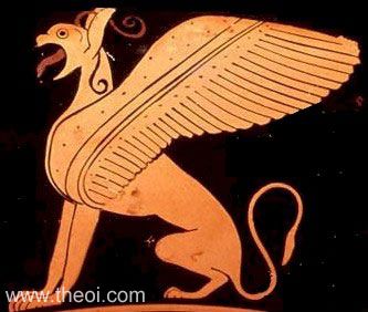 Griffin | Attic red figure vase painting