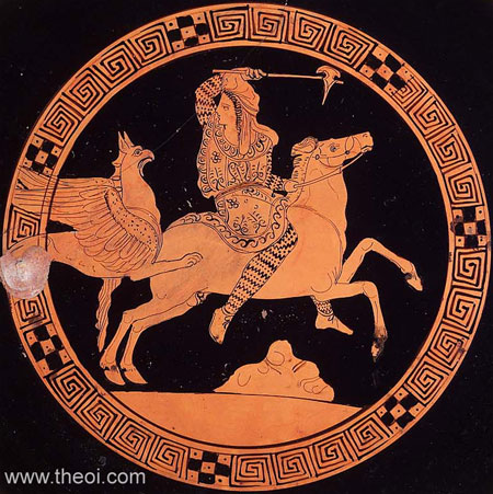 Griffin and Arimaspian | Athenian red-figure kylix C4th B.C. | Museum of Fine Arts Boston