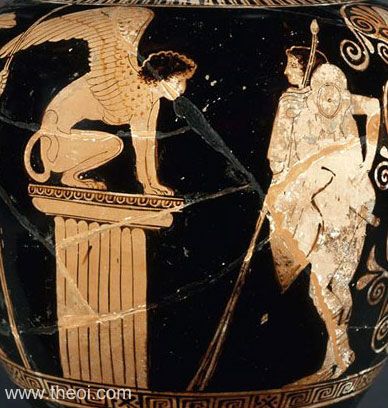 ujævnheder Skraldespand Trofast Sphinx & Oedipus - Ancient Greek Vase Painting
