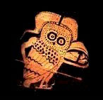 Owl of Athena | Attic red figure vase painting