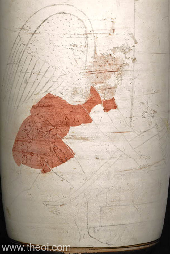 Thanatos and the body of Sarpedon | Athenian red-figure lekythos C5th B.C., British Museum, London