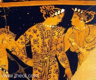 Eris & Themis | Attic red figure vase painting