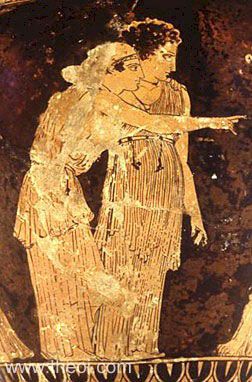 Nemesis and Tyche | Athenian red-figure amphora C5th B.C. | Antikensammlung Berlin