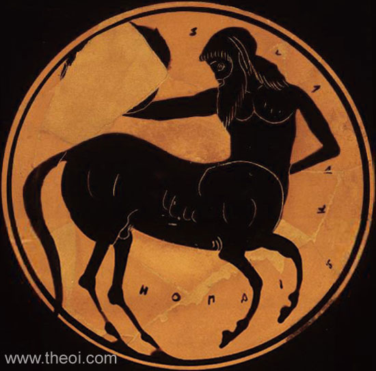Centaur | Athenian bilingual eye cup C6th B.C. | Toledo Museum of Art