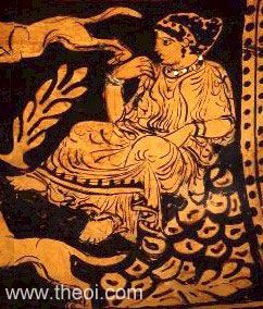 Naiad Gargathia | Lucanian red figure vase painting