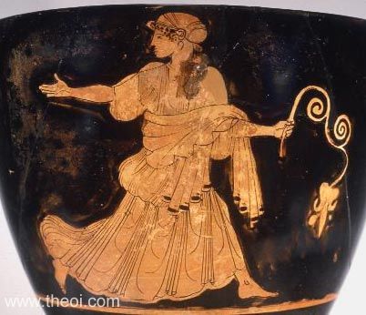 Naiad Nymph | Attic red figure vase painting