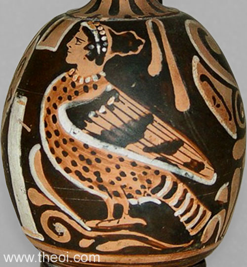 Siren | Campanian red figure vase painting